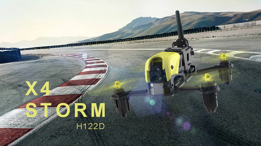 Hubsan H122D X4 Storm 5.8G FPV Drone Balap Mikro dengan Kamera 720P HV002 Kacamata RTF - Edisi Kacamata