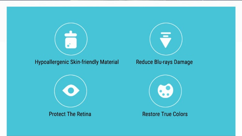 Xiaomi Mijia TS Glasses For Kids Protect Eyes Prevent Blue-ray UVA UVB Protection Lightweight Googles - Blue