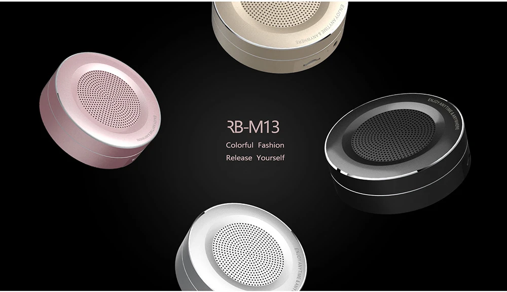 REMAX RB-M13 Wireless Bluetooth Speaker TF Player HD Sound Data Transport Call Function - Silver