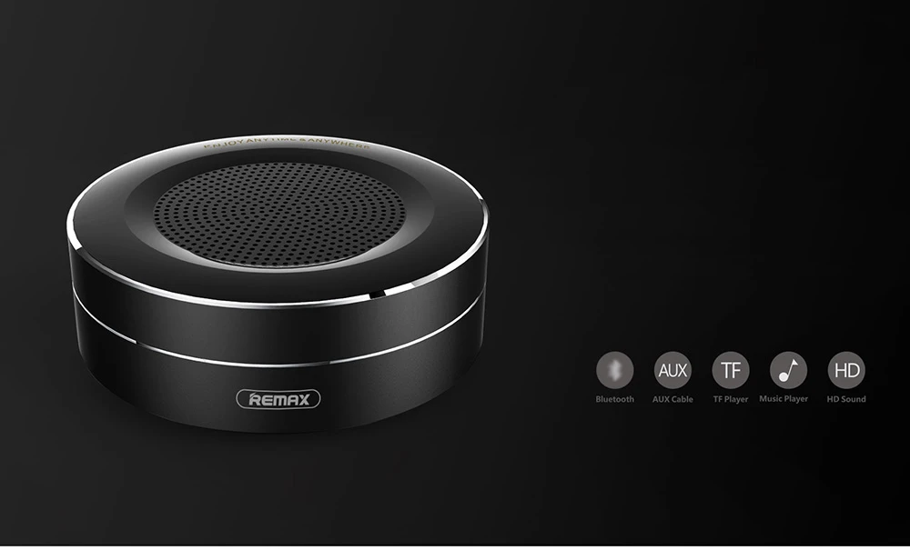 REMAX RB-M13 Wireless Bluetooth Speaker TF Player HD Sound Data Transport Call Function - Silver