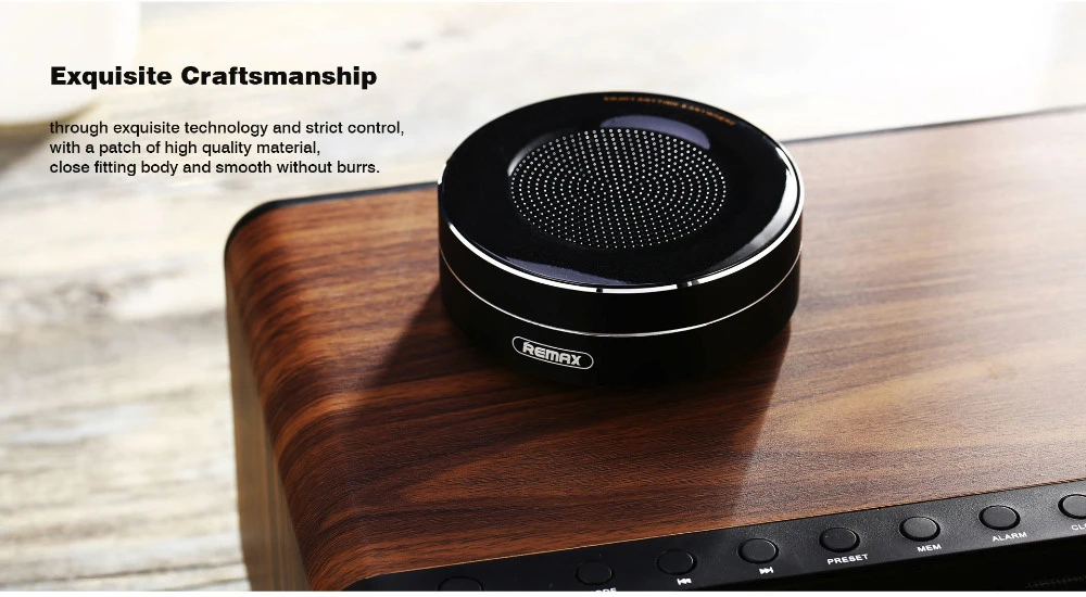 REMAX RB-M13 Wireless Bluetooth Speaker TF Player HD Sound Data Transport Call Function - Silver