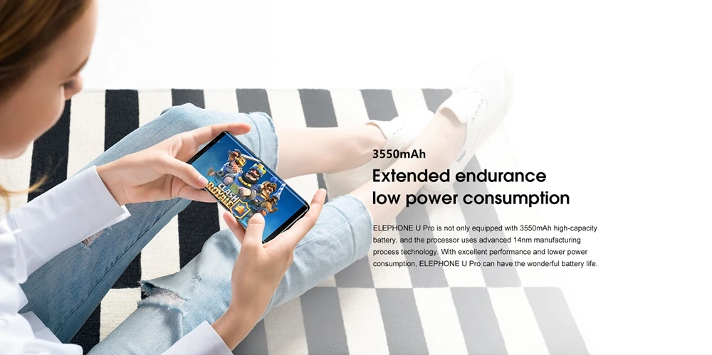 Elephone U Pro 5.99 Inch 6GB 128GBスマートフォンブルー
