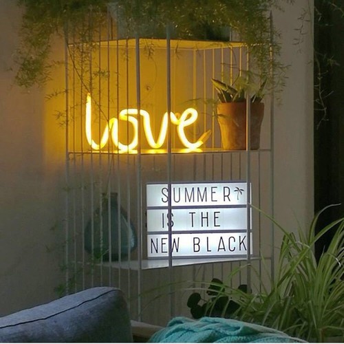 LED Love Neon Night Light Wall Lamp Holiday Decorations -Pink