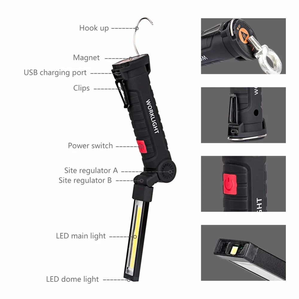 W-52 Rechargeable Work Light COB Portable Work Lights