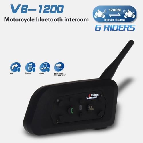 Vnetphone V6 Motorcycle Helmet Intercom Bluetooth