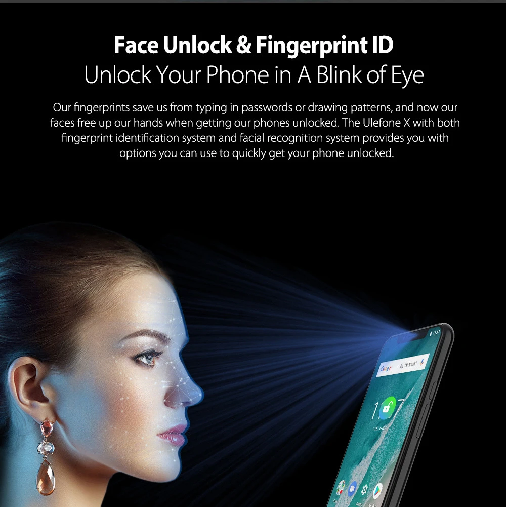 Ulefone X simフリー 4GB/64GB Android8.1 Ulefone X Smartphone without SIM Lock, Android 8.1, 5.85