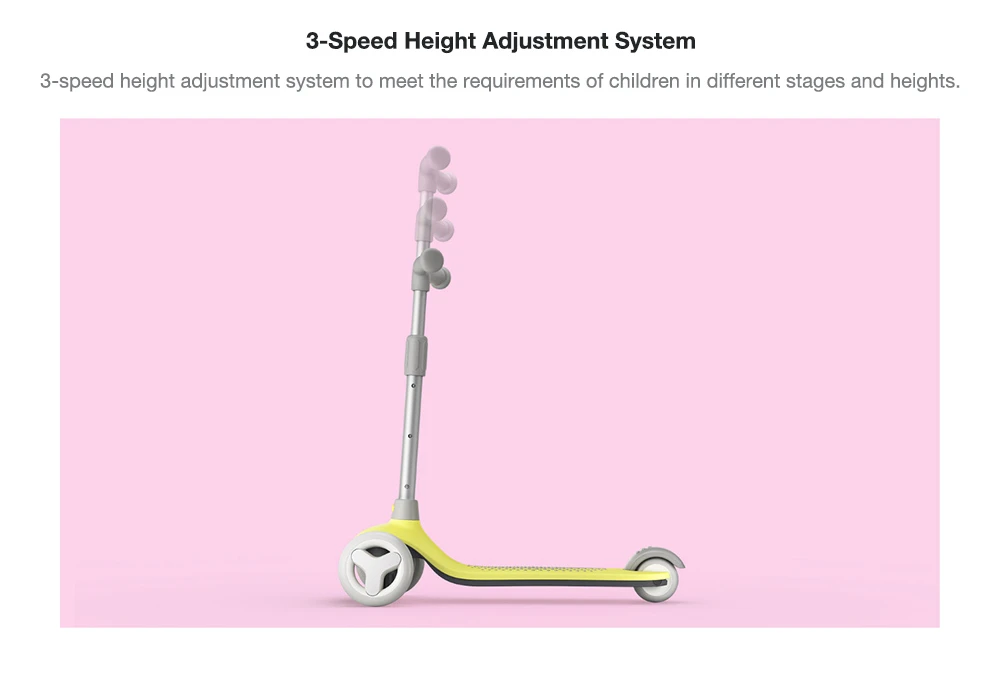 Xiaomi Mitu Kids 3 Wheels Scooter Multiple Security Protection Double Spring Gravity Steering System For Children 3 To 6 Years Old - Blue