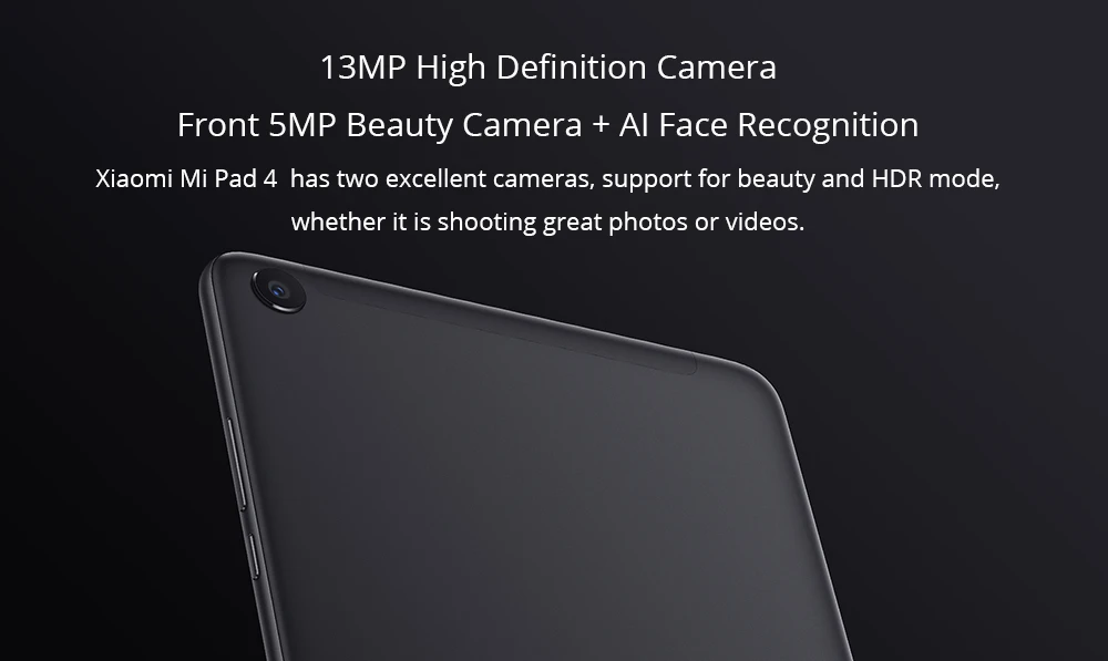 mi pad4 xiaomi wifi新品 ブラック タブレットPCハイスペック Xiaomi Mi Pad 4 WiFiタブレットPC 4GB 64GB Black
