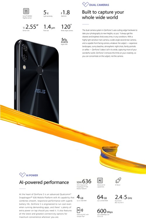 Global Version ASUS ZenFone 5 ZE620KL 6.2 Inch 4GB 64GB Smartphone