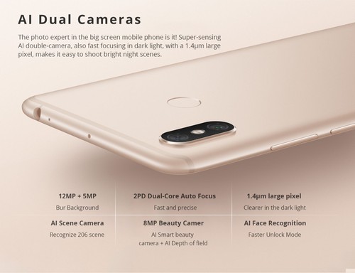 Xiaomi mi max3 4GB 64GB　ゴールドSIMフリー Xiaomi Mi Max 3 6.9 Inch 4GB 64GB Smartphone Gold