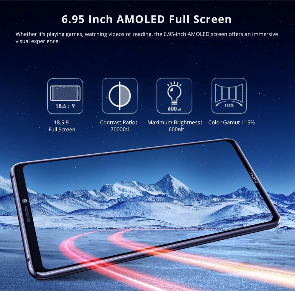 ほぼ新品ファーウェイ HUAWEI honor Note 10 6+64 ブルー HUAWEI名誉メモ10 6.95インチ6GB 64GBスマートフォンブルー