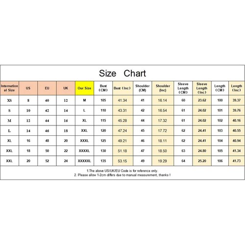 Womens Hoodie Sweatshirt Size Chart Us Women Autumn Long-sleeved