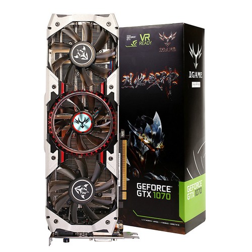 Colorful iGame GTX1070 X-8GD5 TOP AD Video Graphics Card Silver