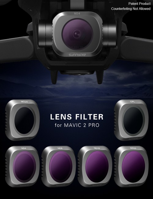 Sunnylife Lens Filter Set for DJI Mavic Pro RC Drone
