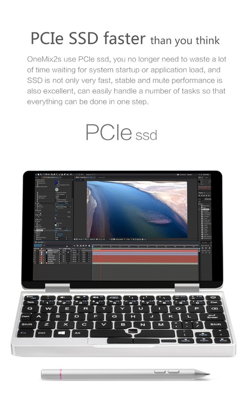 One Netbook One Mix 2S Yoga Pocket Laptop M3-8100Y 8GB 256GB Silver