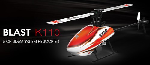 XK K110 Blast 6CH RC Helicopter Brushless 3D 6G System RTF