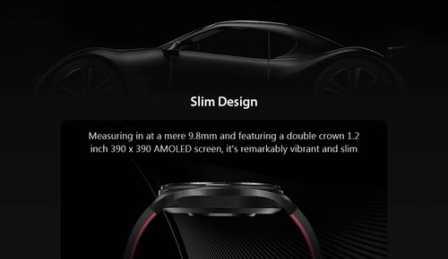 Huawei Honor Magic Smart Watch1.2 Inch AMOLED Color Screen Built-in GPS NFC Payment Heart Rate Monitor 5ATM Waterproof - Black