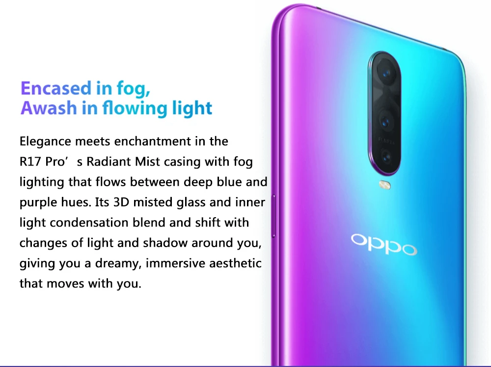 OPPO R17 Pro 6.4 Inch 8GB 128GBスマートフォンRadiant Mist
