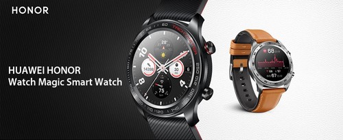 Huawei Honor Magic Smart Watch1.2 Inch AMOLED Color Screen Built-in GPS NFC Payment Heart Rate Monitor 5ATM Waterproof - Black