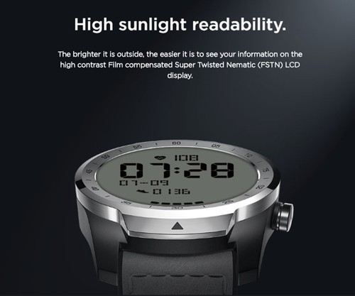 Ticwatch PRO Smart Watch 1.4 Inch OLED/LED Double Screens Heart Rate Monitor IP68 Built-in GPS Google Pay - Black