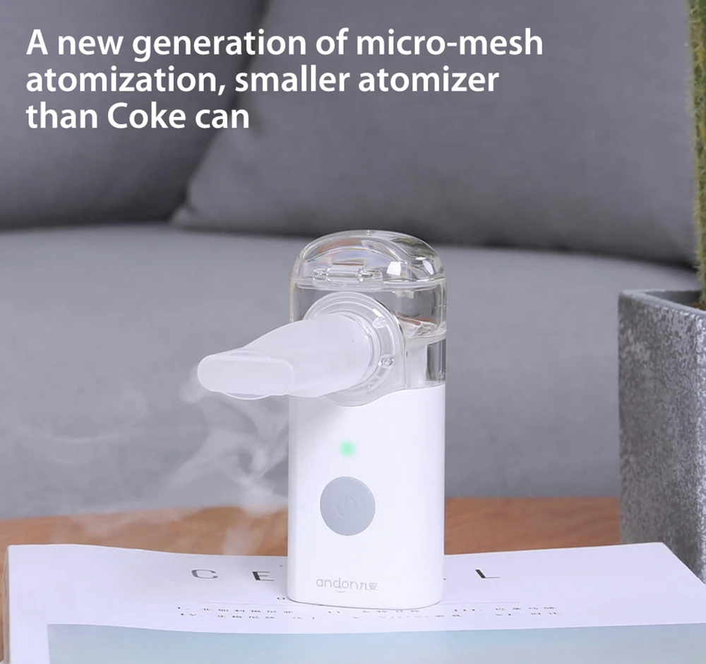 Xiaomi Andon VP-M3A Micro Mesh Nebulizer for Adult Children Healthcare Stable Nebulization Rate USB Charging - White