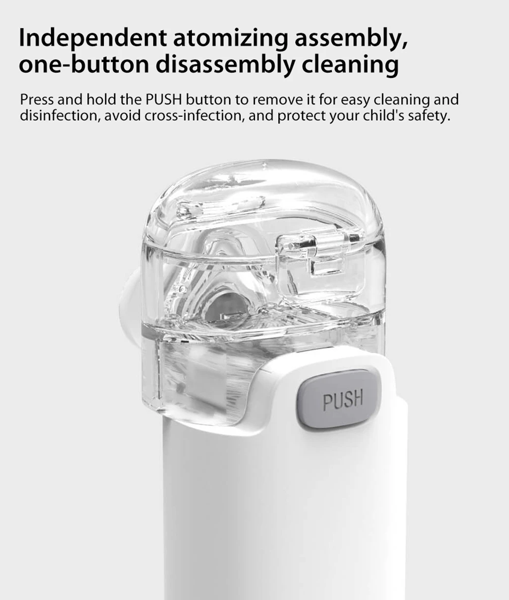 Xiaomi Andon VP-M3A Micro Mesh Nebulizer for Adult Children Healthcare Stable Nebulization Rate USB Charging - White