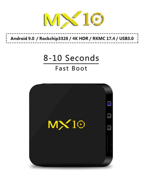 MX10 Android 9.0 RK3328 4GB/32GB TV Box