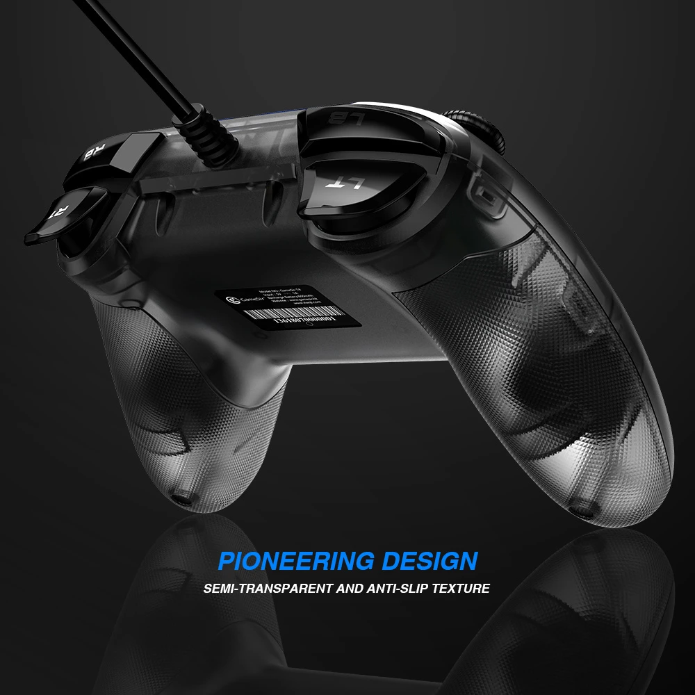 Gamesir T4W Wired Turbo Gamepad for Playstation PC Steam for Windows(7/8/10 ) Android TV BOX - Black