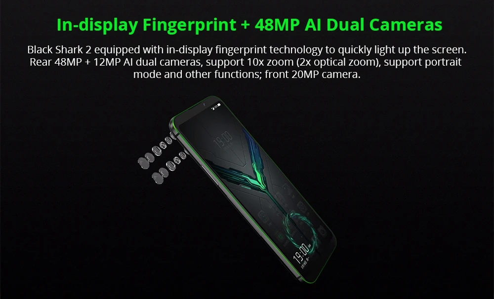 Xiaomi Black Shark 2 6.39 インチ 8GB 256GB スマートフォン Xiaomi Black Shark 2 6.39 インチ 8GB 256GB スマートフォン
