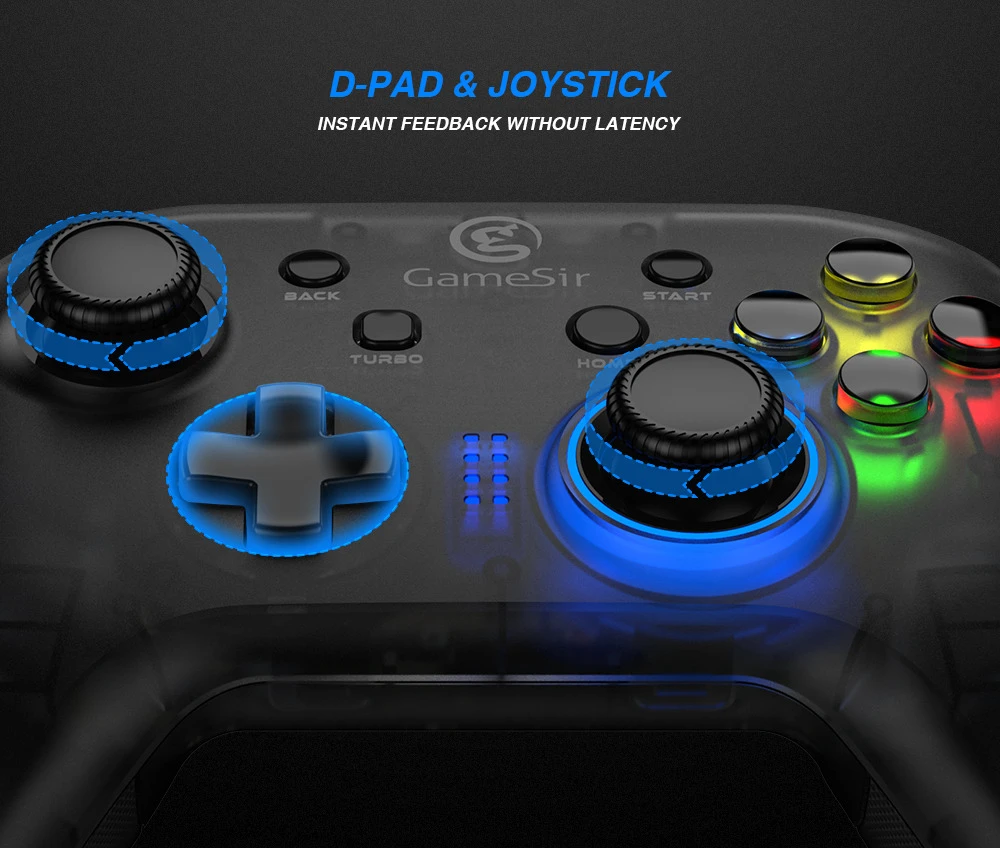 Gamesir T4W Wired Turbo Gamepad for Playstation PC Steam for Windows(7/8/10 ) Android TV BOX - Black