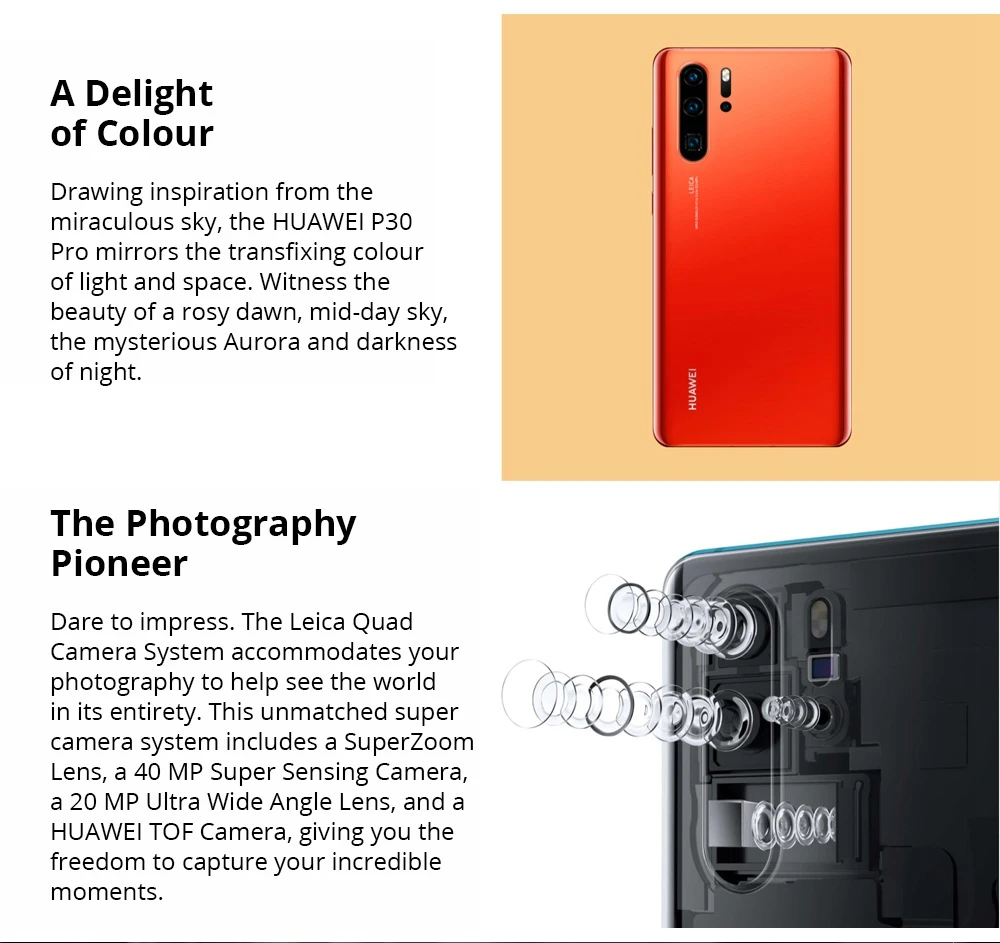 ★耐水ケース付★HuaweiP30pro アンバーサンライズ 8GB/256GB ☆耐水ケース付☆HuaweiP30pro アンバーサンライズ 8GB/256GB