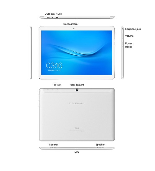 Teclast A10S Tablet PC 2GB 32GB White Silver