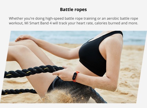 Xiaomi Mi Band 4 Smart Bracelet 0.95 Inch AMOLED Color Screen Built-in Multifunction Heart Rate Monitor 5ATM Water Resistant 20 Days Standby - Black