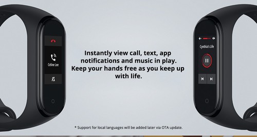 Xiaomi Mi Band 4 Smart Bracelet 0.95 Inch AMOLED Color Screen Built-in Multifunction Heart Rate Monitor 5ATM Water Resistant 20 Days Standby - Black