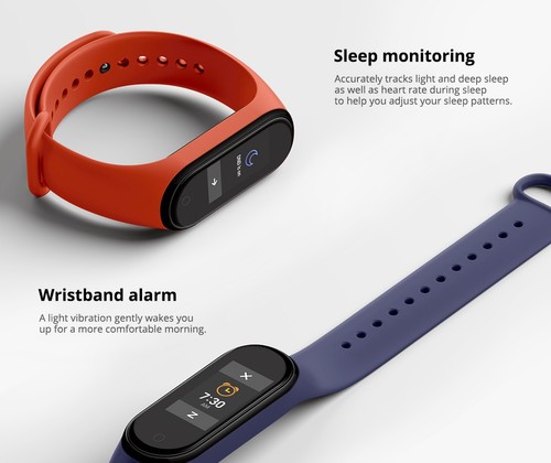 Xiaomi Mi Band 4 Smart Bracelet 0.95 Inch AMOLED Color Screen Built-in Multifunction Heart Rate Monitor 5ATM Water Resistant 20 Days Standby Global Version - Black