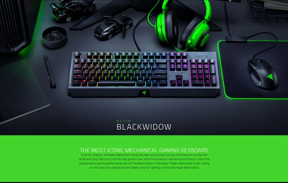 Razer BlackWidow 有線メカニカル ゲーミング キーボード 104 キー
