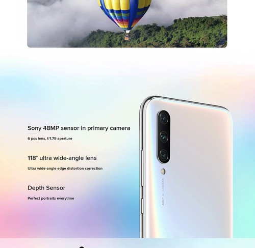 Xiaomi Mi A3 6.088 Inch HD+Screen 4G LTE Smartphone Snapdragon 665 4GB 64GB 48.0MP+8.0MP+2.0MP Three Rear cameras Android One Global Version - Grey