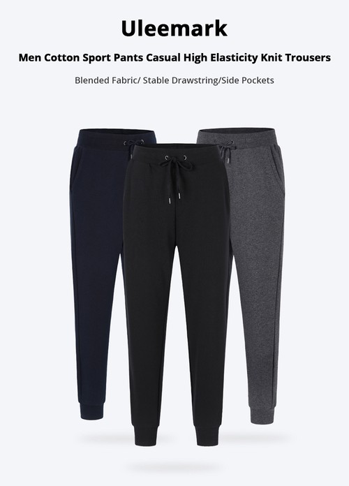 【美品】23-24 P.RHYTHM KITO PANTS SUMI L Xiaomi ULEEMARK Men Cotton Sport Pant Knit Trouser Black