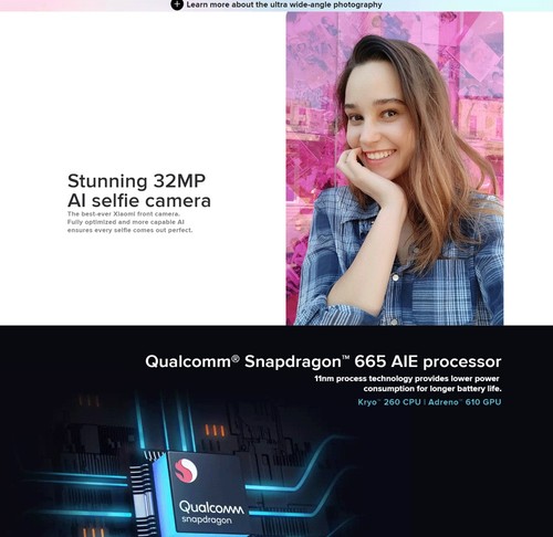 Xiaomi Mi A3 6.088 Inch HD+Screen 4G LTE Smartphone Snapdragon 665 4GB 64GB 48.0MP+8.0MP+2.0MP Three Rear cameras Android One Global Version - Grey