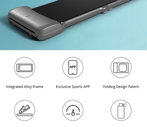 WalkingPad C1 Fitness Walking Machine Foldable Electric Gym Equipment App Control - Gray