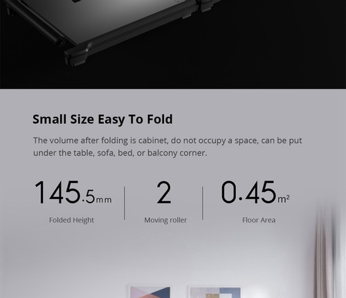 WalkingPad C1 Fitness Walking Machine Foldable Electric Gym Equipment App Control - Gray