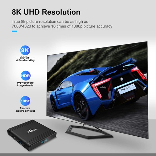 X96 Air Amlogic S905x3 8K Video Decode TV Box 4GB/32GB 2.4G+5.8G WiFi Bluetooth 100Mbps LAN USB3.0