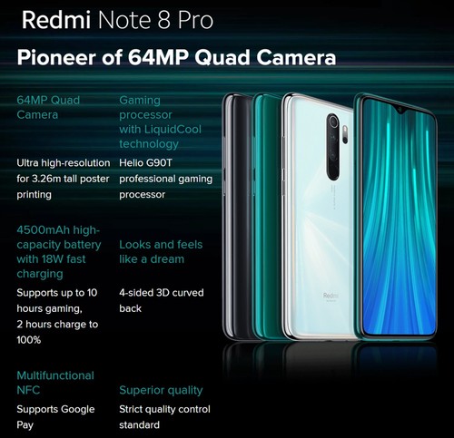 スマートフォン本体 Xiaomi redmi note8 pro 6GB/64GB green Xiaomi Redmi Note 8 Note 8 Pro Smartphone Snapdragon