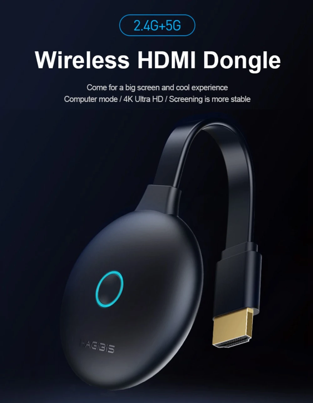 Xiaomi Hagibis RK3036 Écran de dongle HDMI 4K sans fil