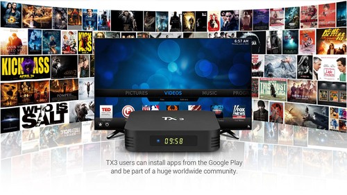 TANIX TX3 Amlogic S905x3 8K Video Decode Android 9.30 TV Box 4GB/64GB Spdif Bluetooth 2.4G+5.8G WiFi LAN USB3.0 Youtube Netflix Google Play