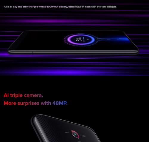 Xiaomi Mi 9T 6.39 Inch 4G LTE Smartphone Snapdragon 730 6GB 64GB 48.0MP+8.0MP+13.0MP Triple Rear Cameras MIUI 10 In-display Fingerprint Fast Charge Global Version - Black