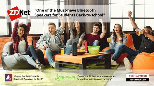 Tronsmart Element T6 Plus Portable Bluetooth 5.0 Speaker with 40W Max Output, Deep Bass, IPX6 Waterproof, TWS - Black