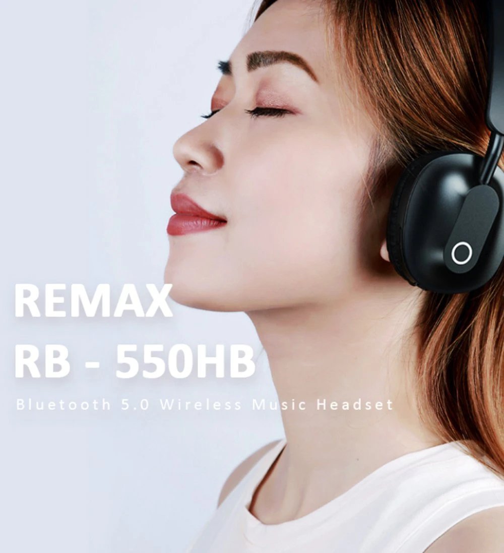 REMAX RB-550HB Bluetooth 5.0 Wireless HIFI Headset Noice Cancelling With Mic