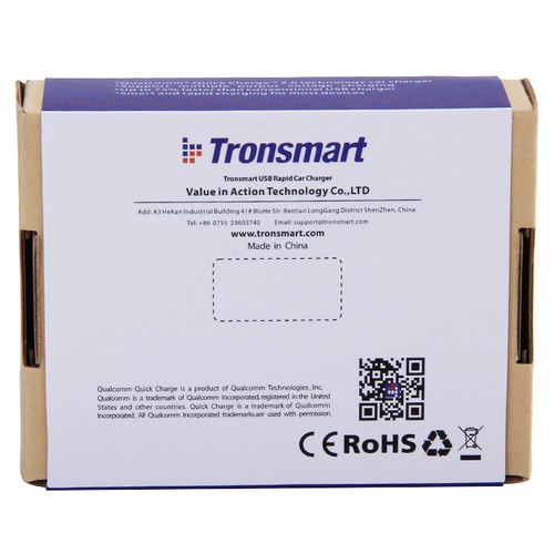 [UK Stock]   Tronsmart Quick Charge 2.0 18W USB Car Charger for Samsung Galaxy S6,S6 Edge,Note 4,Note Edge/ Google Nexus 6/ Sony Xperia Z4,Z3/ HTC One M9,One M8/ Xiaomi Mi3,Mi4,Mi Note/ Asus Zenfone 2 and more