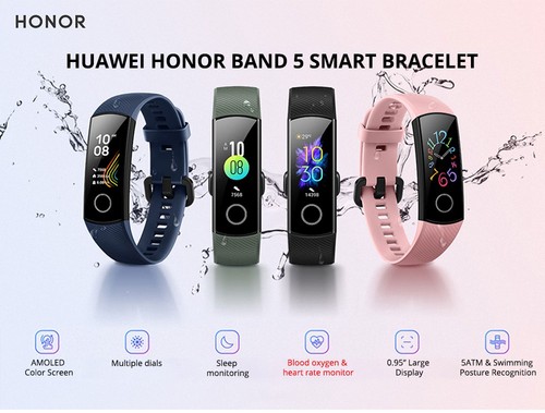 HUAWEI Honor Band Smart Bracelet Inch 5ATM Heart Rate Monitor